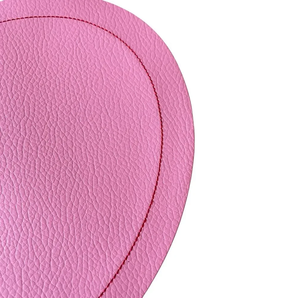 2pc Threshold Valentine Pink Faux Leather Heart Shaped Placemat Charger LOVE New
